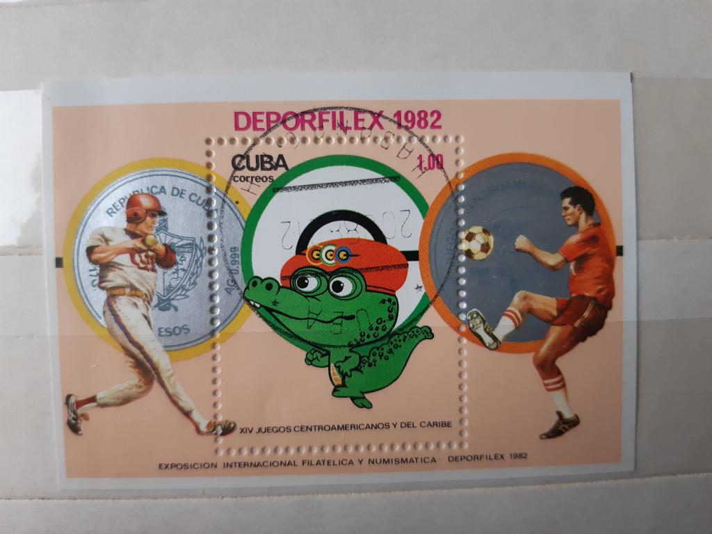 Куба 1982. Филвыставка. Спорт. Футбол. Блок Used**
