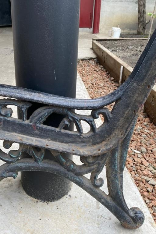 чугунная садовая лавочка, старинная, коллекционная