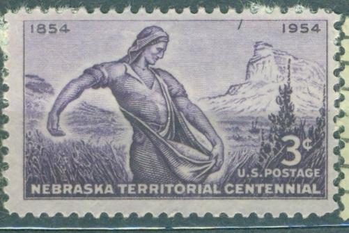 США 1954 г. 100-летие Территории Небраска гашеная