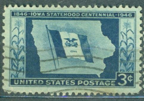 США 1946 г. 100-летие штата Айова гашеная
