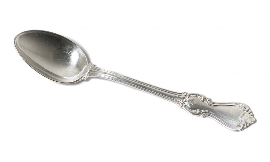 Небольшая серебряная чайная ложка. Швеция, 1966 год.