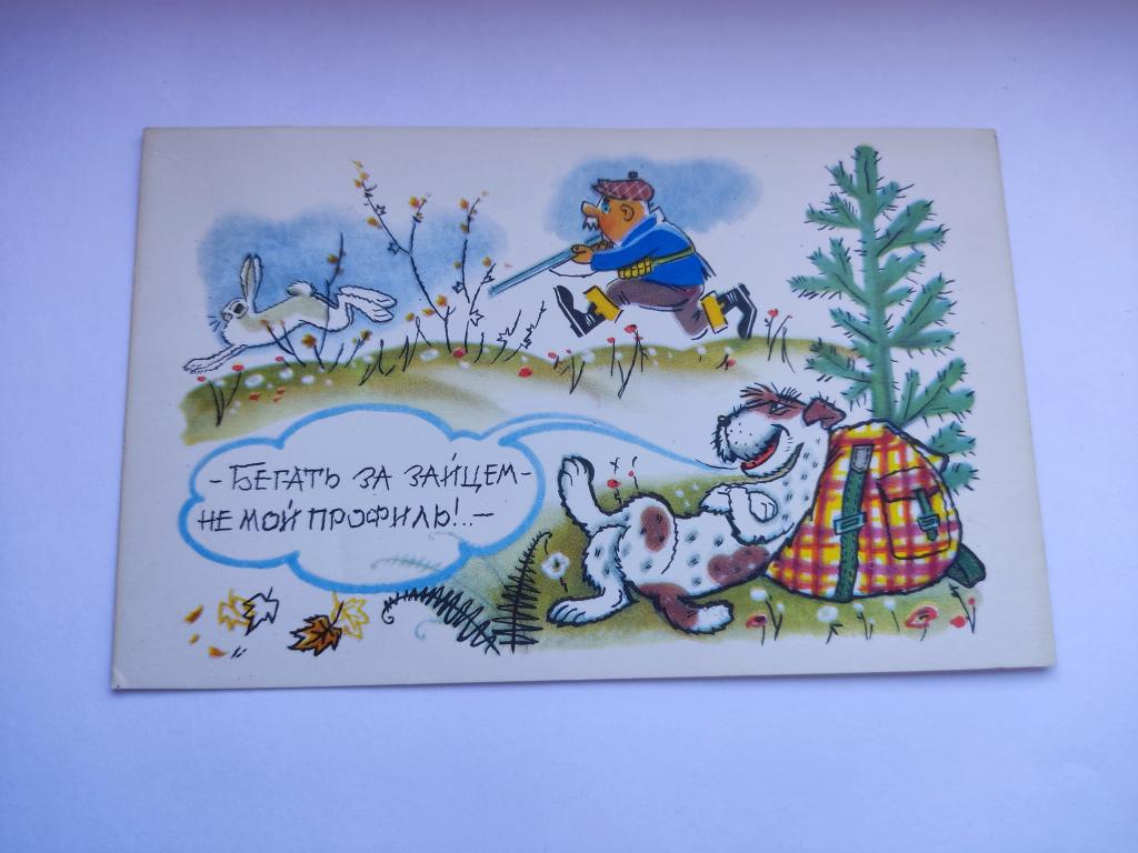 Открытка Педант. Чистая. Серия "Охота и рыбалка"