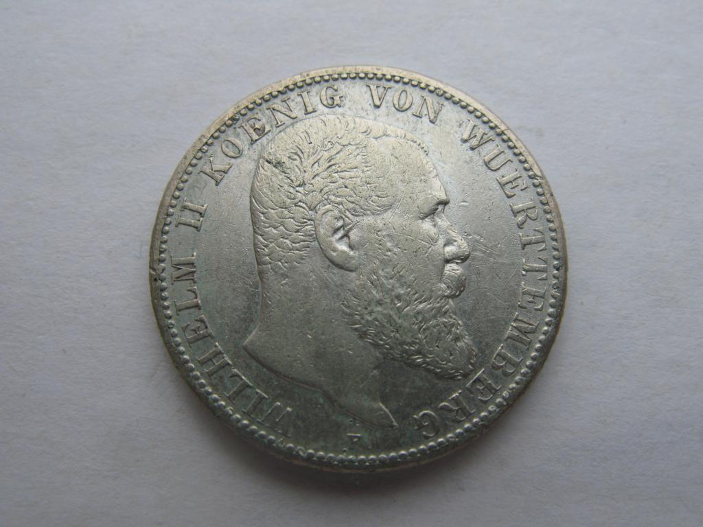 Германия.  Вюртемберг 2 марки 1901 г.