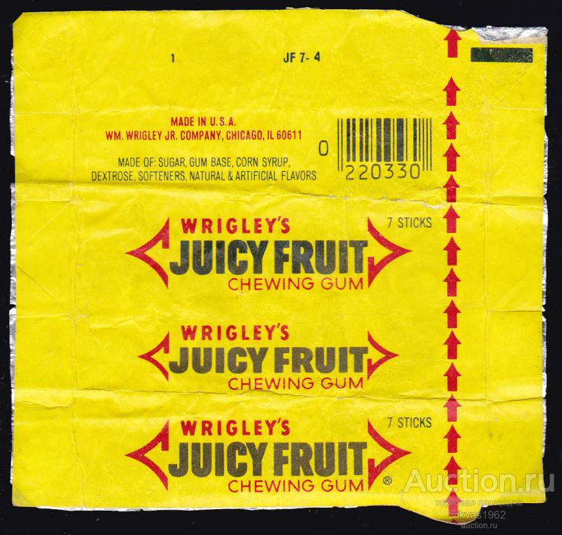 США. Wrigley's JuicyFruit Seven пачка v1.1