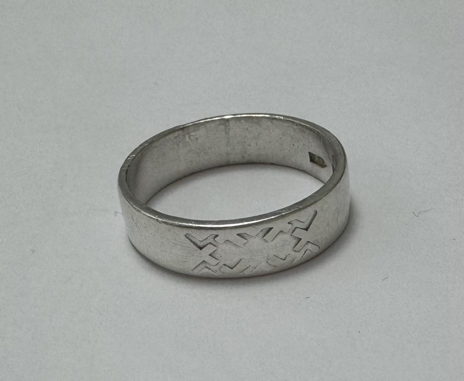 Кольцо СЕРЕБРО 875 пр, вес 3,54 гр