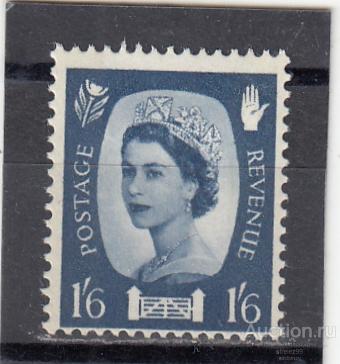СЕВЕРНАЯ ИРЛАНДИЯ Королева  № 6  1967 Наклейка!! Сост*