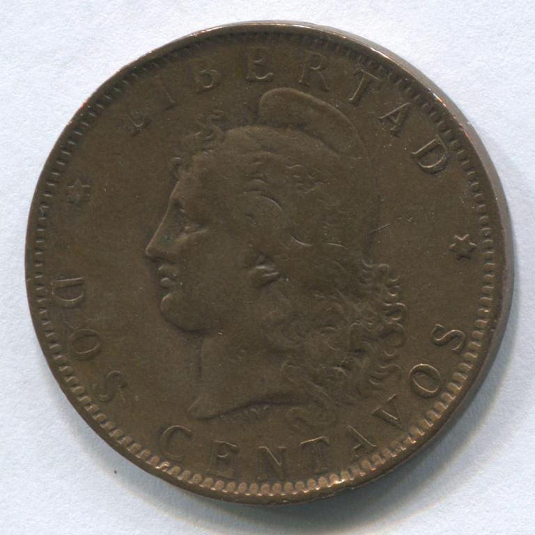 АРГЕНТИНА 2 СЕНТАВО 1892 VF
