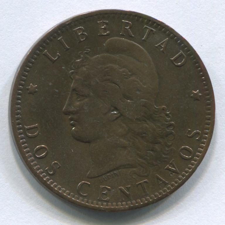 АРГЕНТИНА 2 СЕНТАВО 1892 GVF