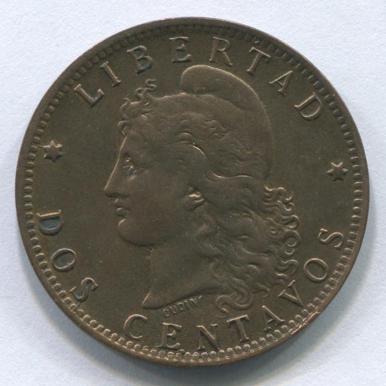 АРГЕНТИНА 2 СЕНТАВО 1891 GVF