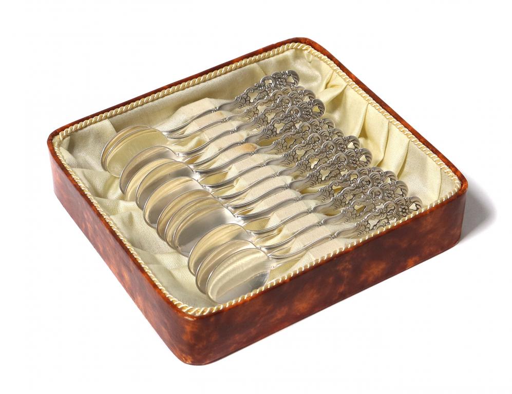 Серебряные кофейные ложки, 12 шт.​ Швеция,1967 год.