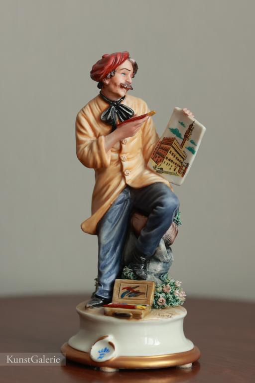 Художник с картиной Rori Capodimonte Фарфоровая статуэтка