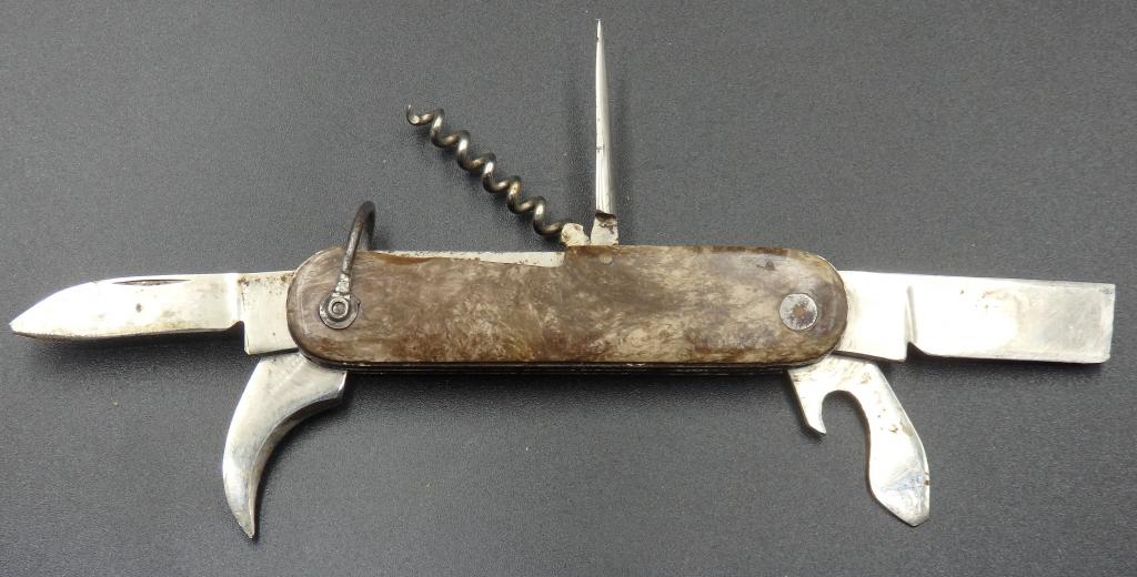 Нож складной перочинный. Ворсма. Клеймо СН. СССР. 1950е гг. Многопредметный. Под реставрацию.