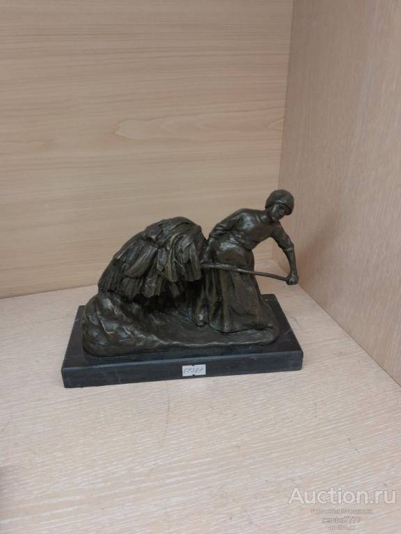 селянин крестьянин сельская жизнь .бронза.18 см.европа