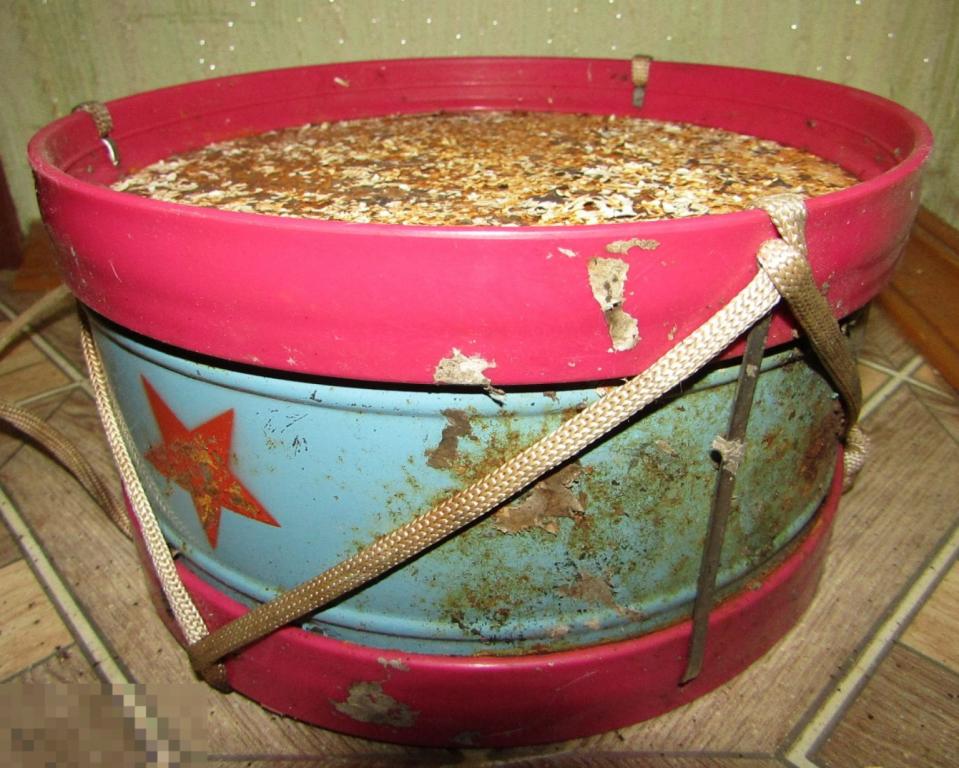 Детский барабан СССР + 2 палочки 