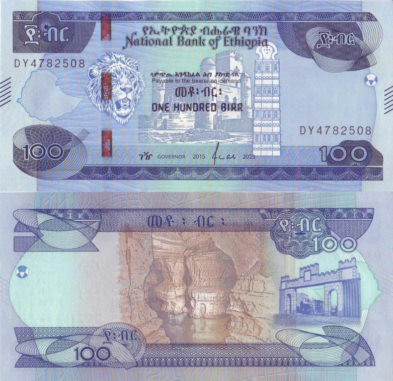 Эфиопия 100 быр/бырр 2023 P57b пресс unc