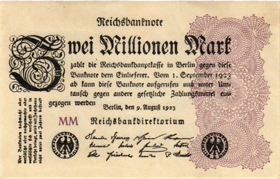 2000000 марок 1923 Германия UNC (арт.X15-0050)