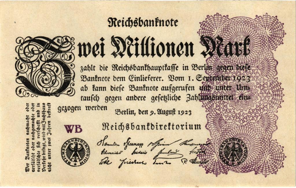 2000000 марок 1923 Германия UNC (арт.X15-0143)