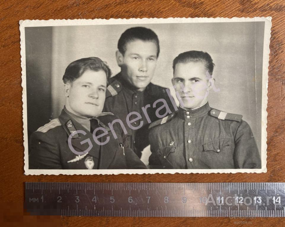 Фото Фотография 1950 СССР Военнослужащие ВВС Германия ГСВГ Офицер Солдаты 