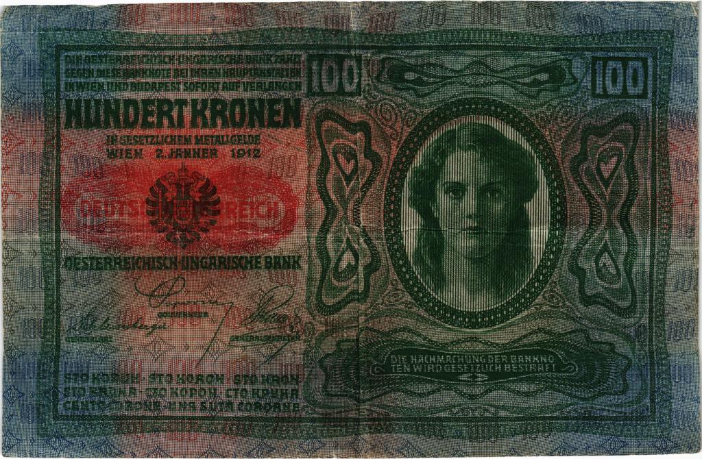 100 крон 1912 (1919) Австрия  (арт.X15-0527)