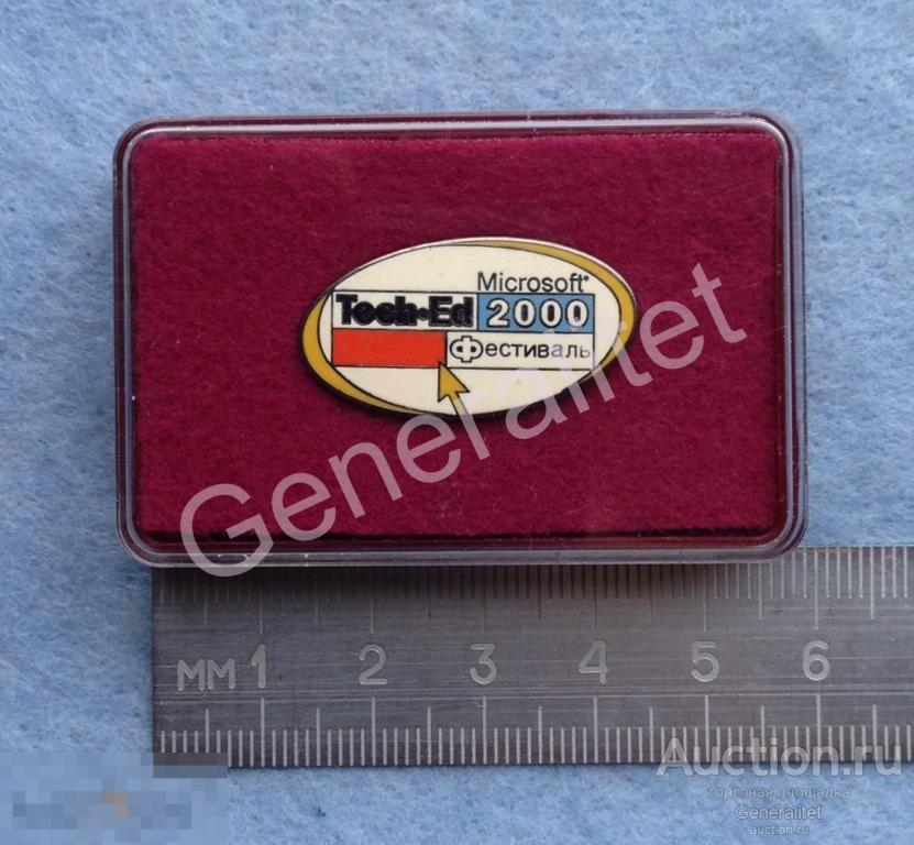 Знак Значок Badge Россия 2000 Microsoft Festival Tech-Ed  Windows IT Программирование Программисты 