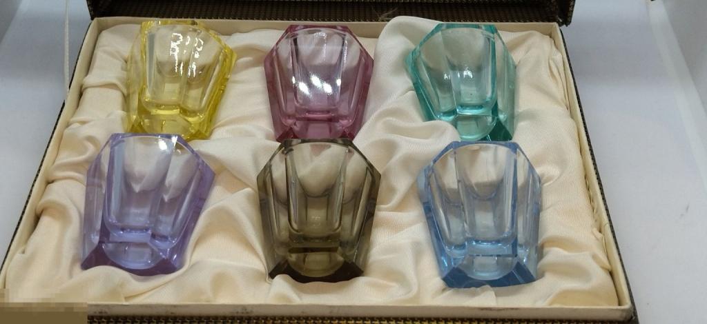 СТОПКИ, КОМПЛЕКТ 6 шт MOSER . МОЗЕР ЦВЕТНОЕ СТЕКЛО ЧЕХОСЛОВАКИЯ. 