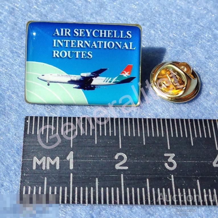 Значок Знак Badge Государственная Авиакомпания Air Seychelles International Сейшелы Vanilla Alliance 