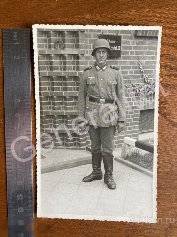 Фото Ч/б Фотография 1940е Германия Рейх Солдат Китель Вермахт 