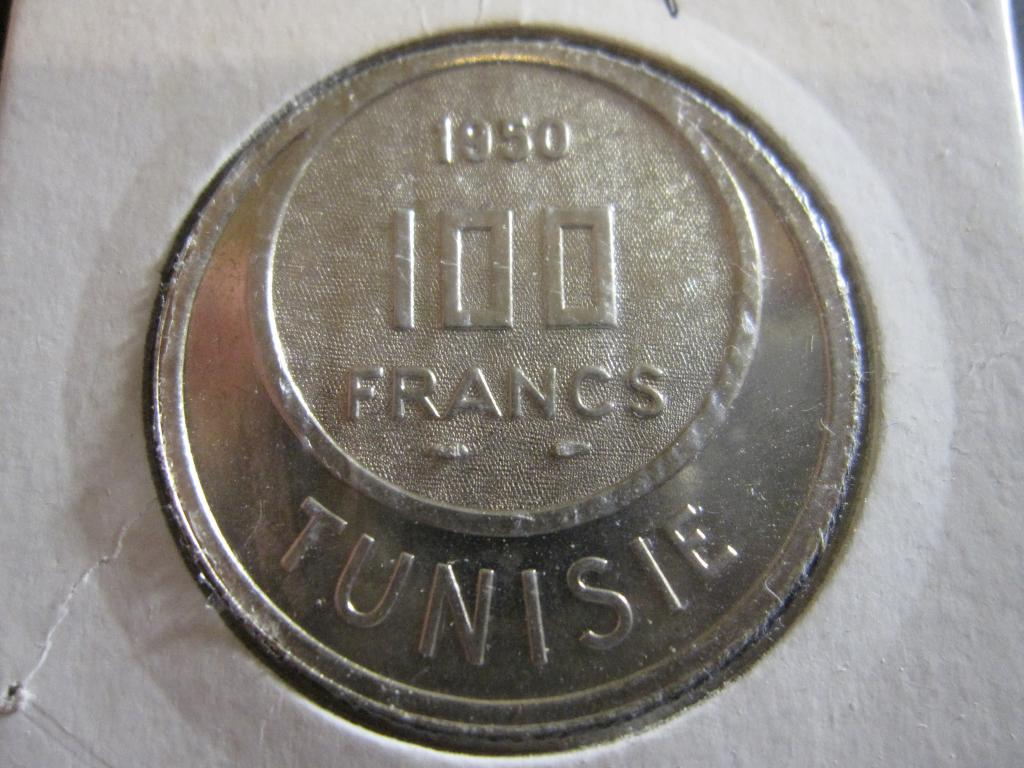 ТУНИС 100 франков 1950 ESSAI ПРОБА BUNC! РЕДКОСТЬ!