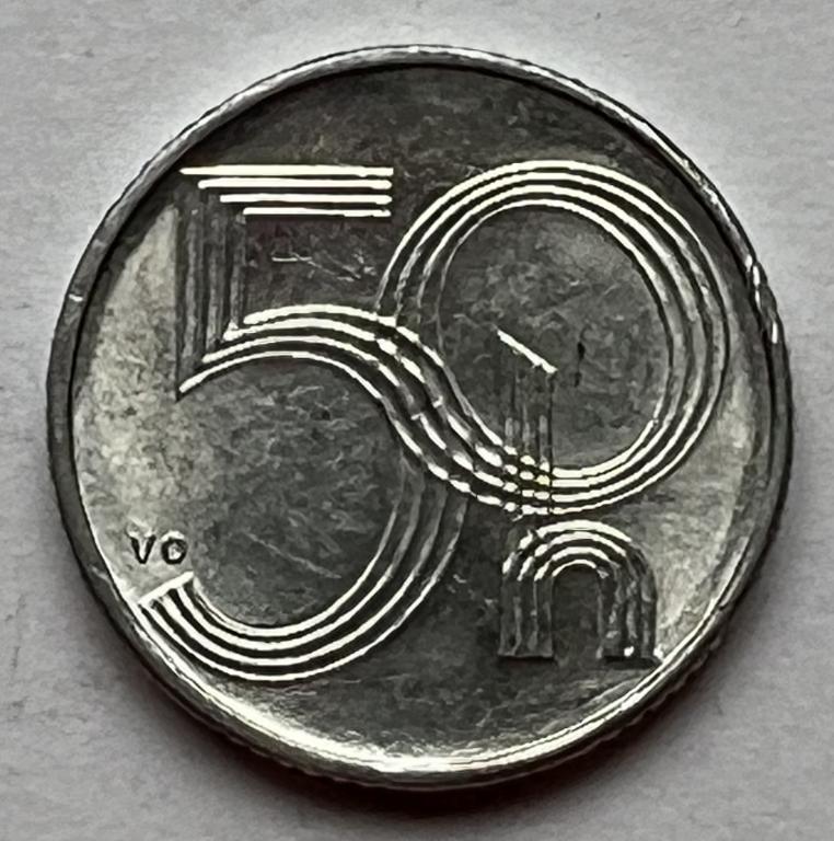 Чехия 50 геллеров 1993 год