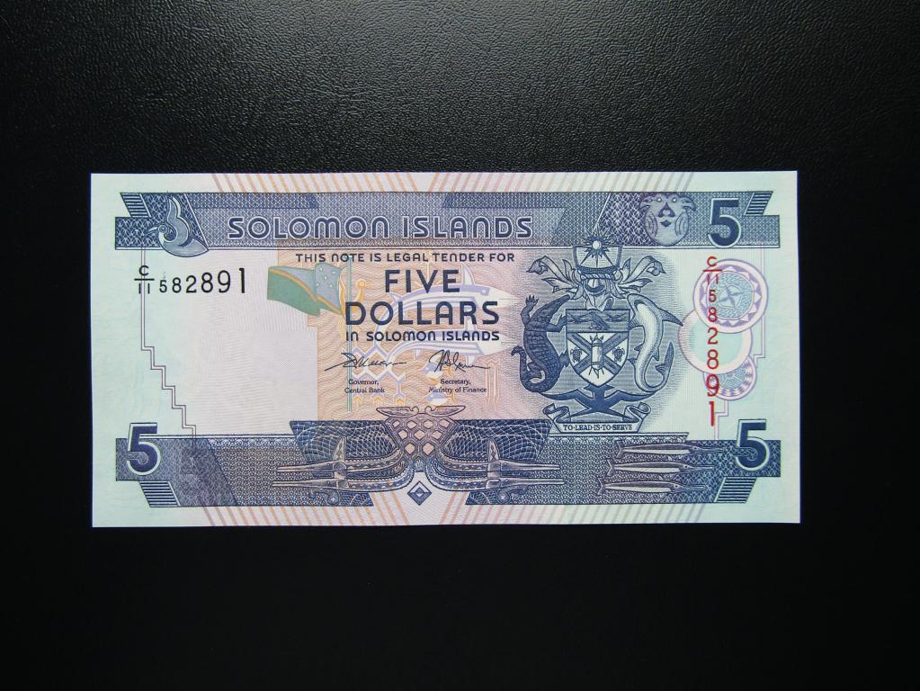 Соломоновы о-ва - 5 долларов  2011г. UNC.