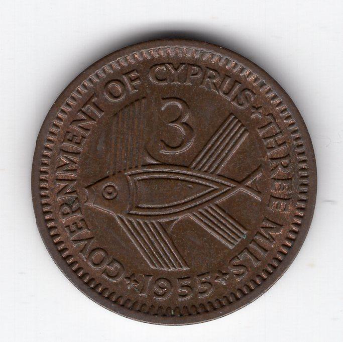 3 милса - Кипр - 1955 - KM#33