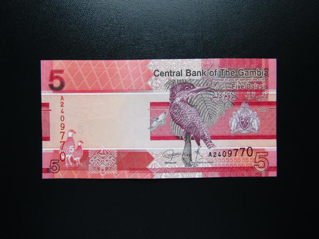 Гамбия - 5 даласи 2019г. UNC.