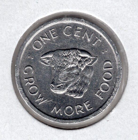 1 цент - Сейшельские острова (Сейшелы) - 1972 - ФАО - Корова