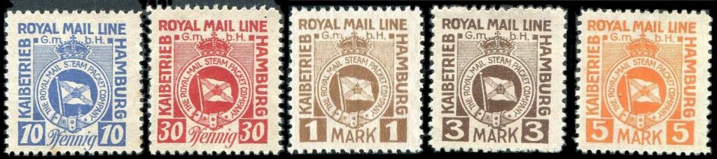 Великобритания-Германия 1920 пароходная компания Royal Mail Steam Packet Co филиал Гамбург служебные