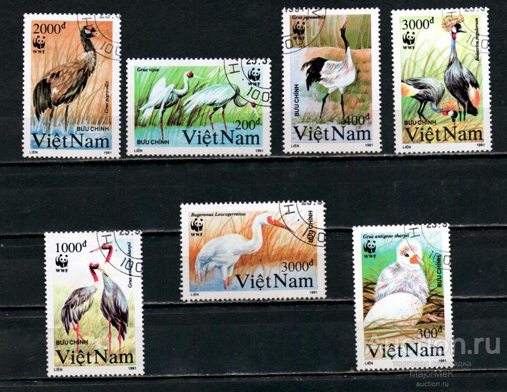 Вьетнам 1991 Фауна Птицы Аисты серия   гаш