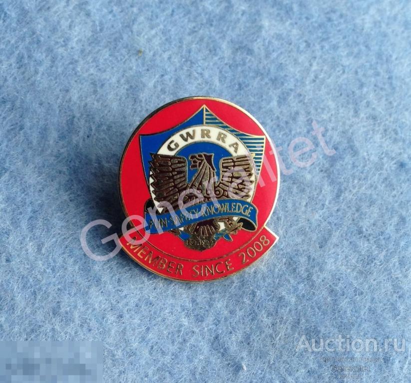 Знак Член Ассоциации шоссейных гонщиков с 2008 Gold Wing Road Riders Association GWRRA 