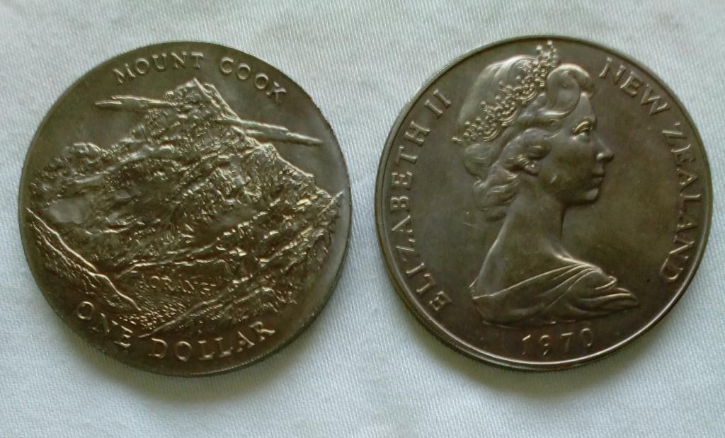 Новая Зеландия 1 доллар 1970 год никель unc
