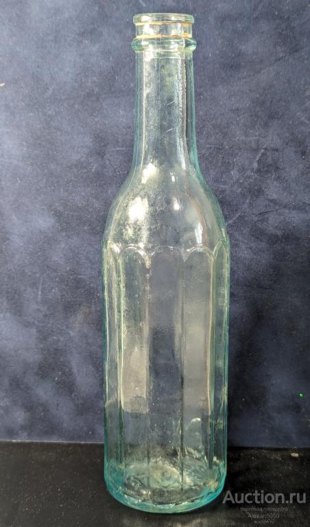 Бутылка стекло 12-гранная 0,25 h-22 см МСЗ 1960 г
