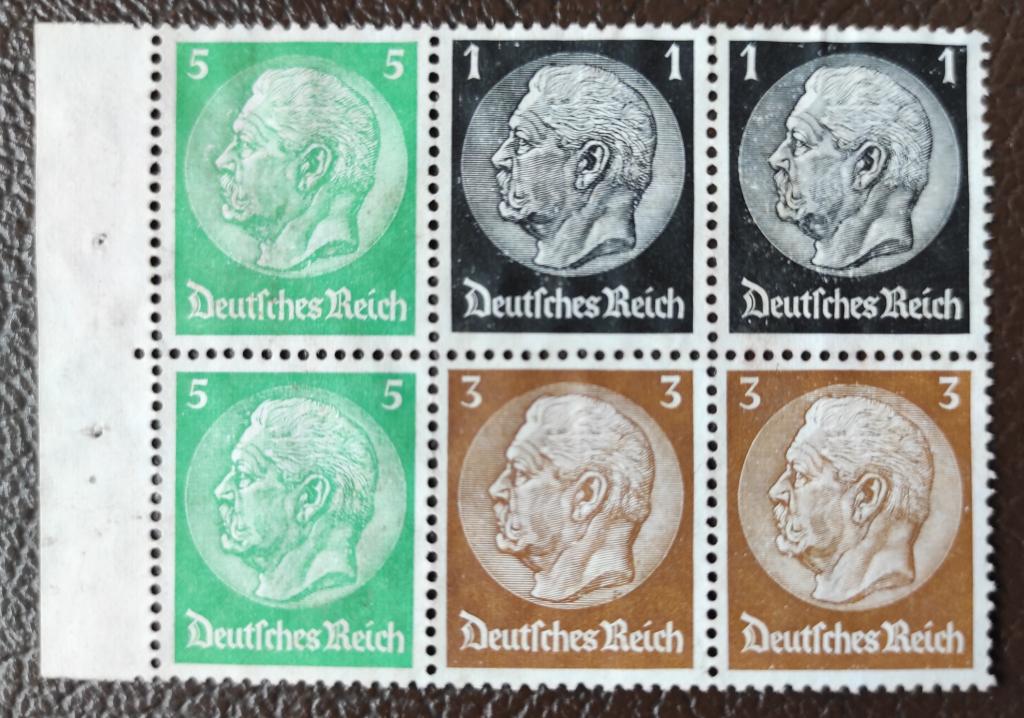 ГЕРМАНИЯ 1933-1936гг. СТАНДАРТ ГИНДЕНБУРГ. Сцепка ВЗ на полях.