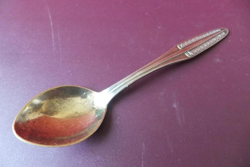 Ложка чайная серебряная. Серебро 875 пр. Старая серебряная чайная ложка