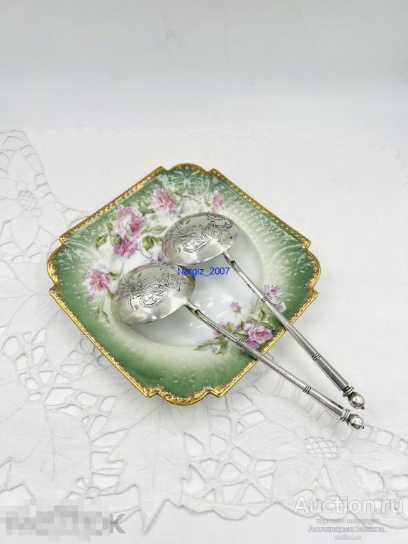 Пара ложек Серебро 84 проба Крупные 144 грамма 