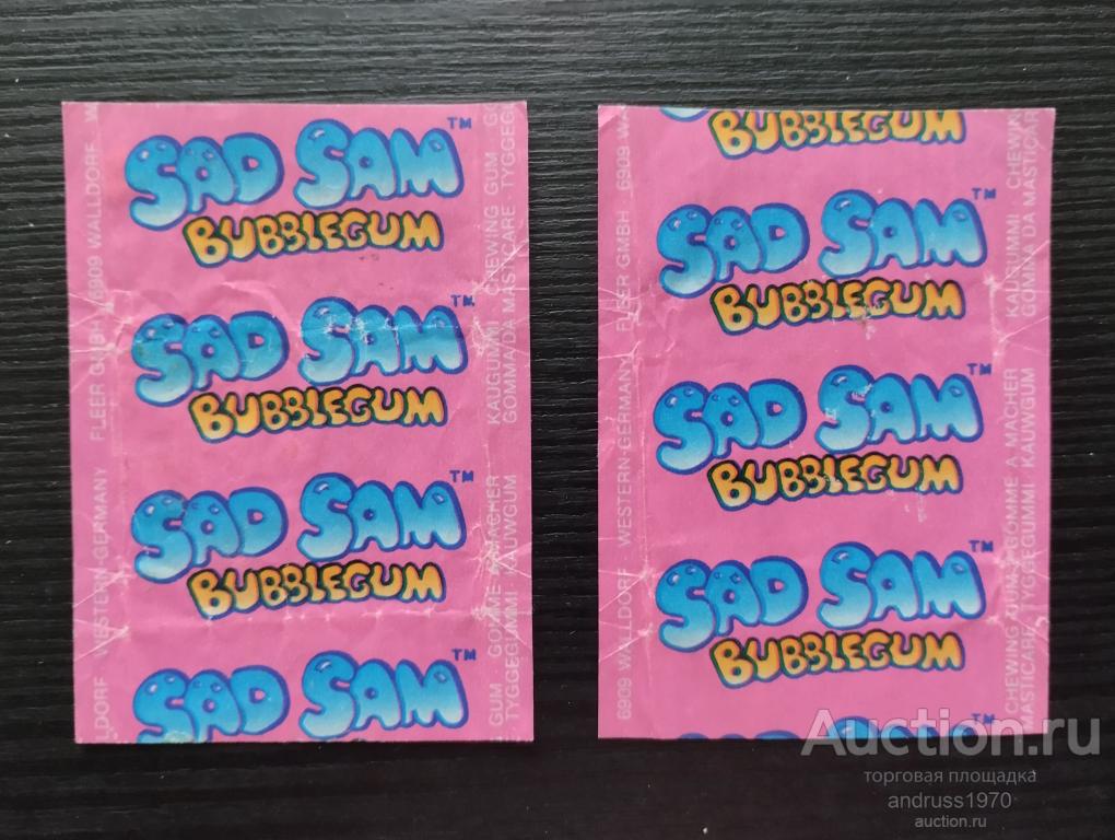 ОБЕРТКИ ОТ ЖВАЧКИ  SAD SAM. ЦЕНА ЗА ОДНУ ОБЕРТКУ!!!
