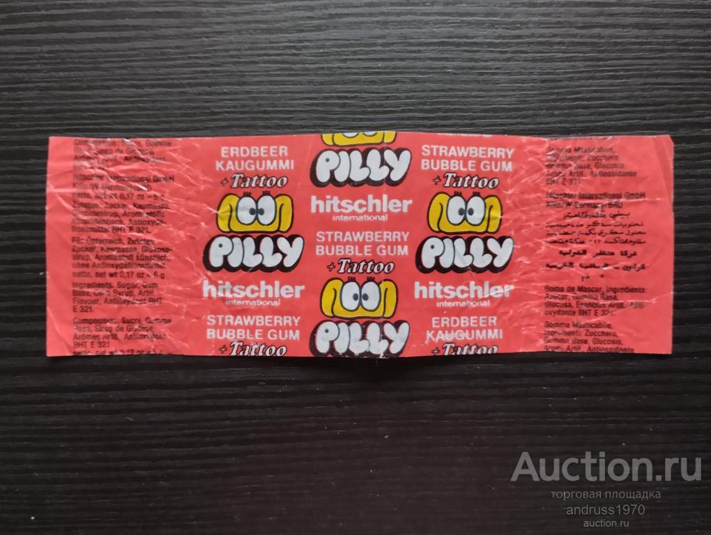 ОБЕРТКА ОТ ЖВАЧКИ  PILLY HITSCHLER. TATTOO