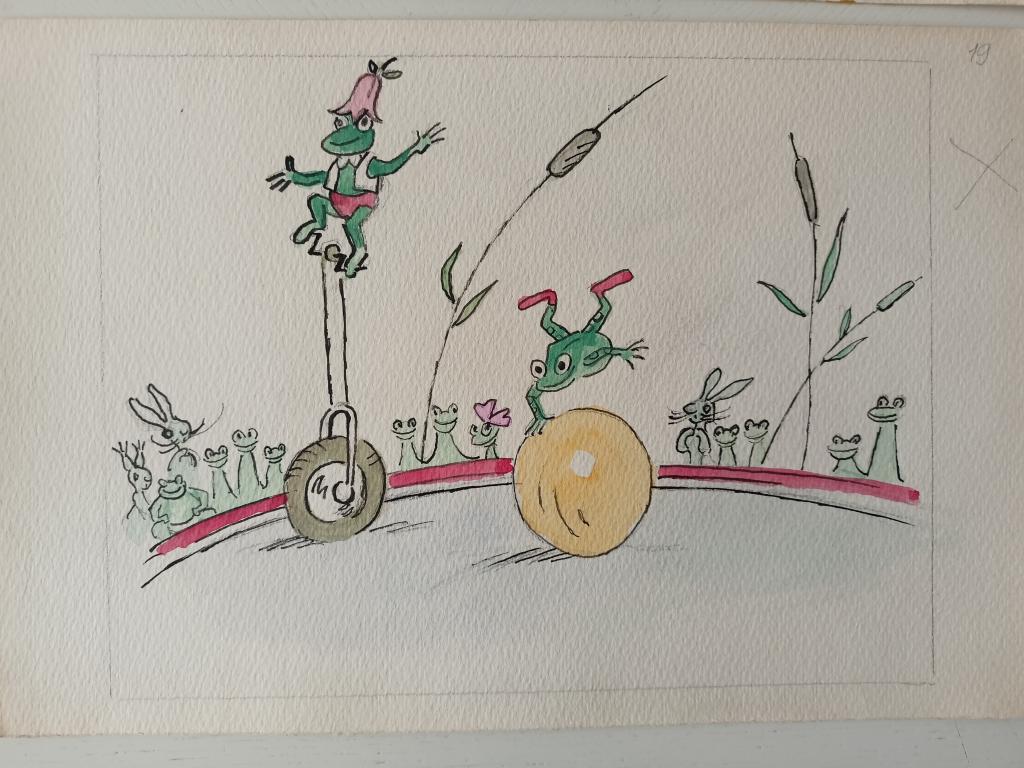 Гальба В.А. (1908-1984) Квик и Квак - эквилибристы на колесе и шаре