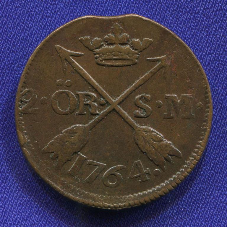 Швеция 2 эре 1764 XF
