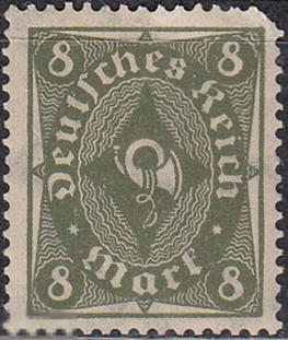 1922 Германия Веймарская республика Веймар Инфляция Стандарт Почтовый рожок № 229 чистая ** 1 евро