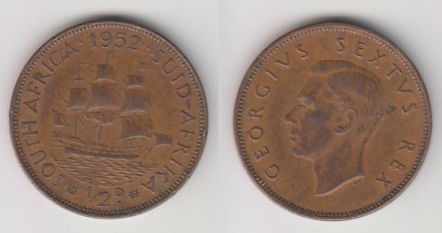 ЮАР 1/2 пенни 1952