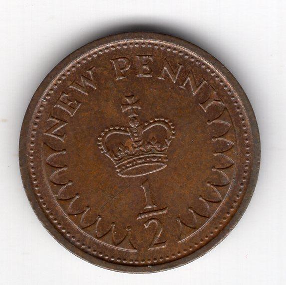 1/2 пенни - Великобритания - 1973