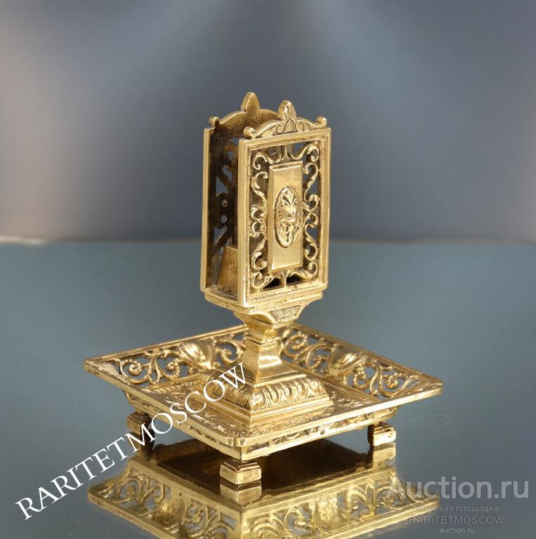 Спичечница сигаретница старинная антикварная бронза латунь Франция 9