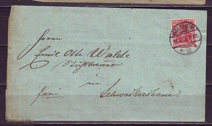 Германия  1906г. конверт прош. почту . Виньетка! 